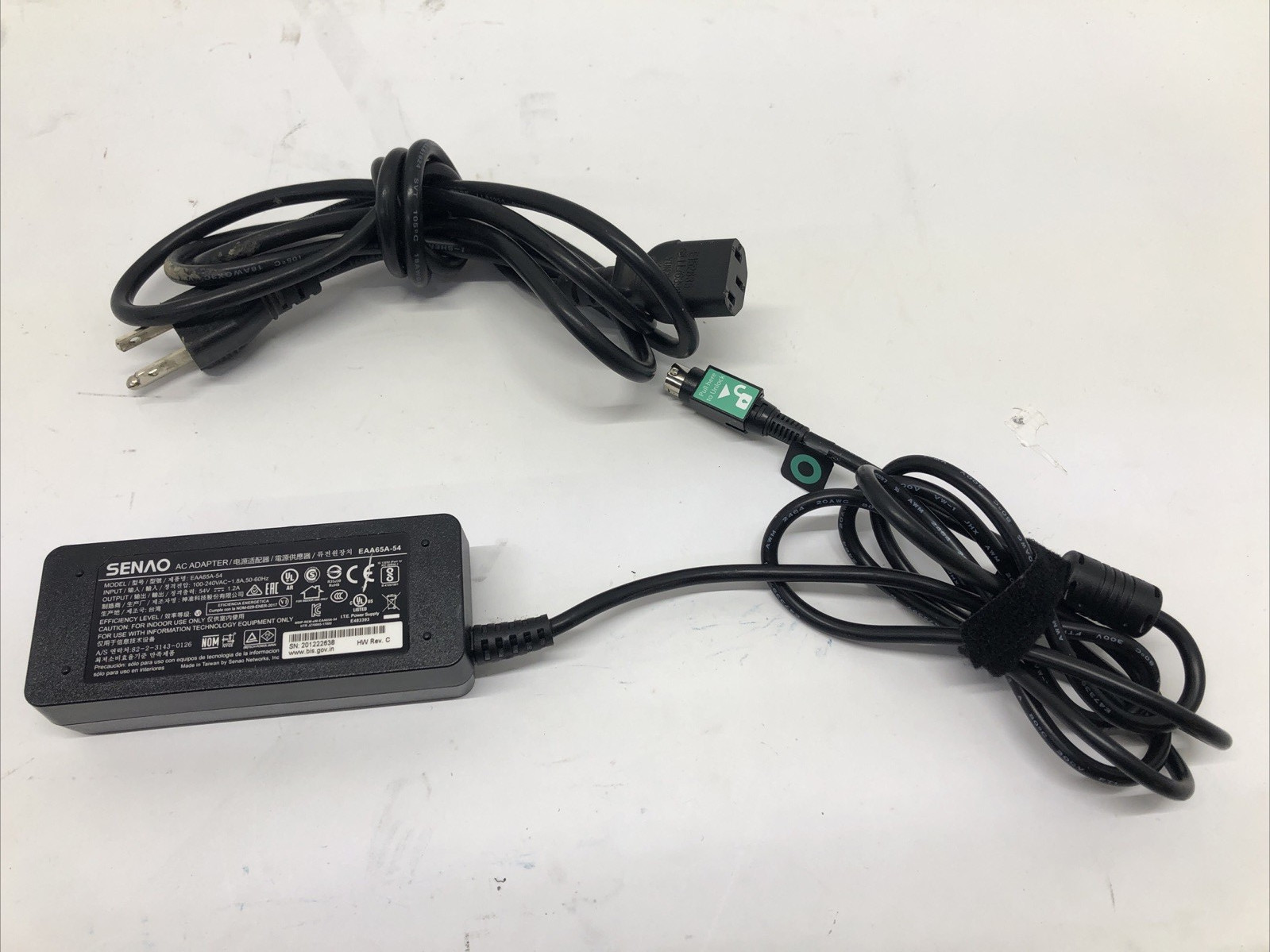 Original Senao 3-Pin Plug EAA65A-54 AC Adapter 54V 1.2A 64.8W Power Supply OEM
