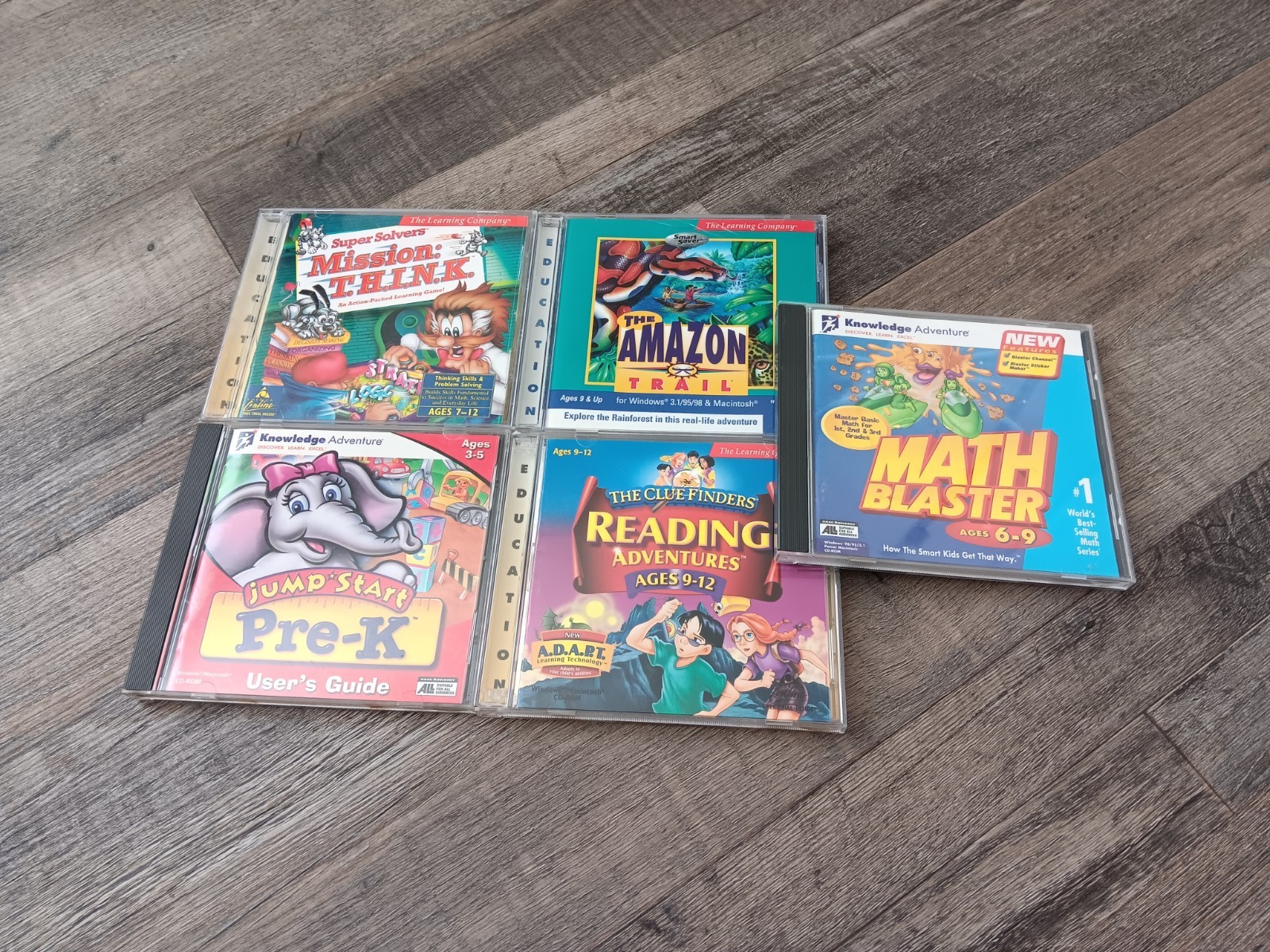 The Learning Company PC CD-ROM Educational Video Games Lot Of 5 Math Blaster