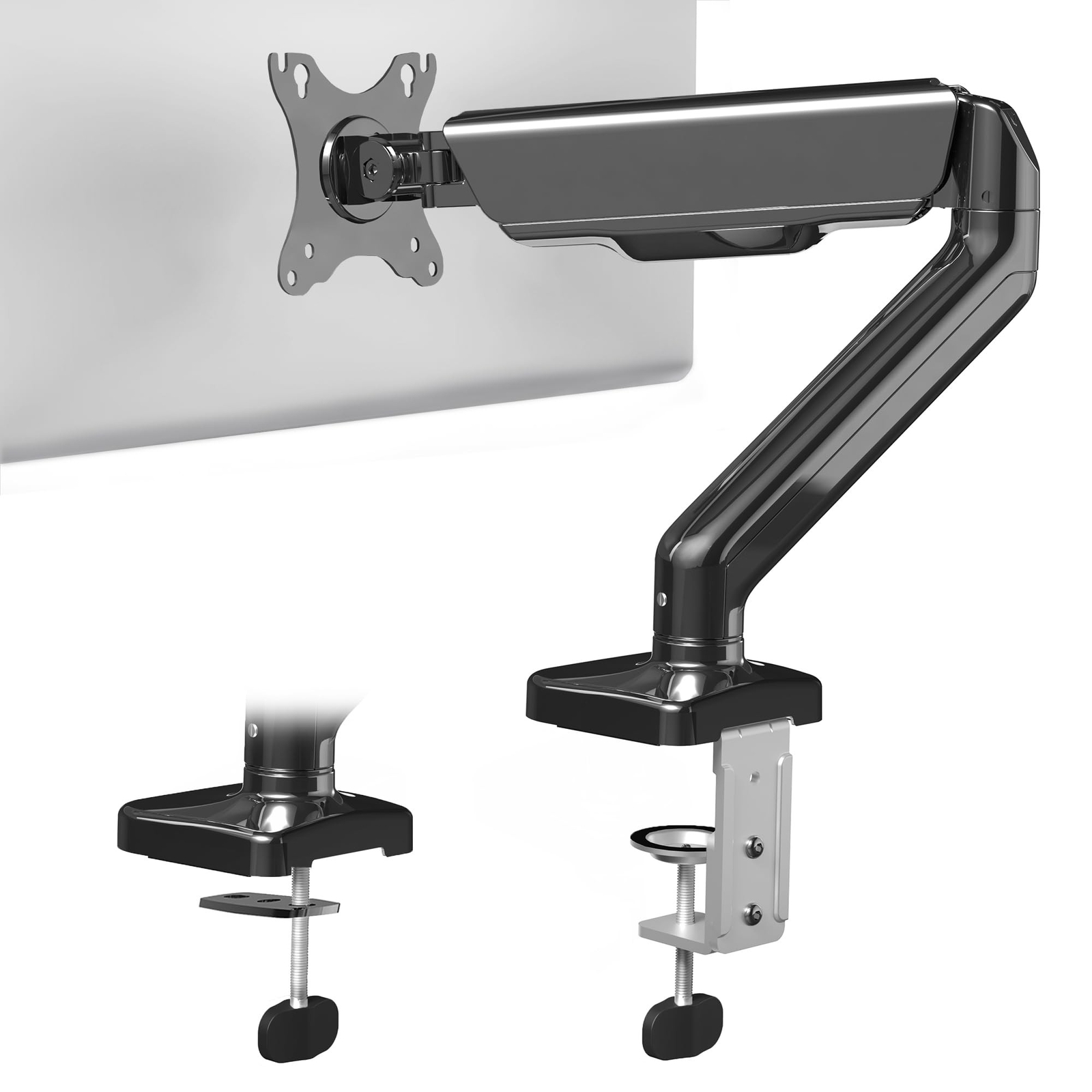 VIVO Single Monitor Height Adjustable Counterbalance Pneumatic Arm Desk Mount...