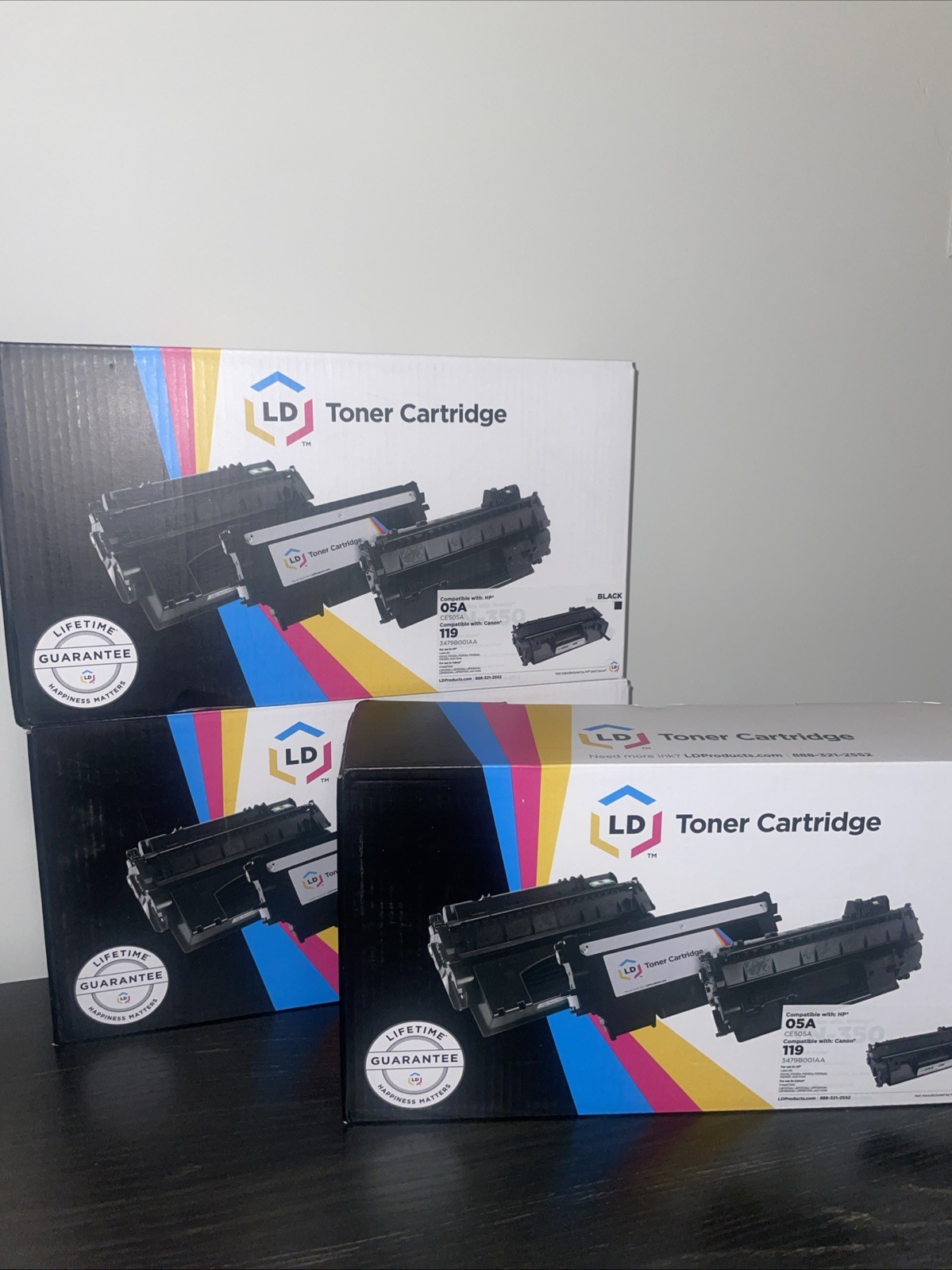 X3 New In Box Sealed TN-350 LD Compatible Toner Cartridge - Black; Lot Of 3