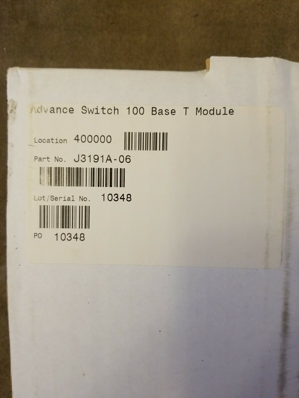 NEW HP AdvanceStack 2 Port 100 Base T Switch Module J3191A-06