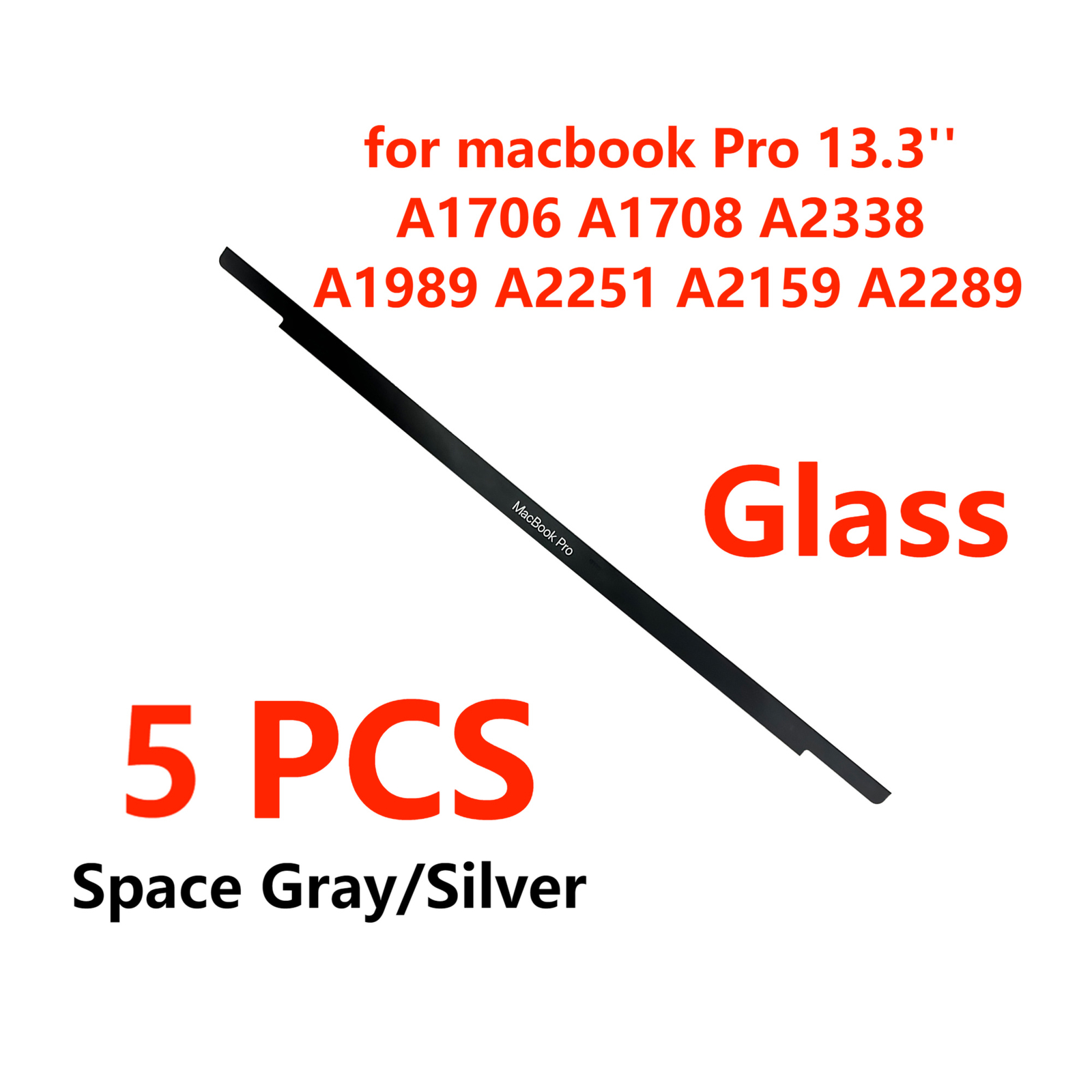 5pcs LCD Screen Trim Bezel Front Cover Logo for MacBook 13" Pro A1706 A1708