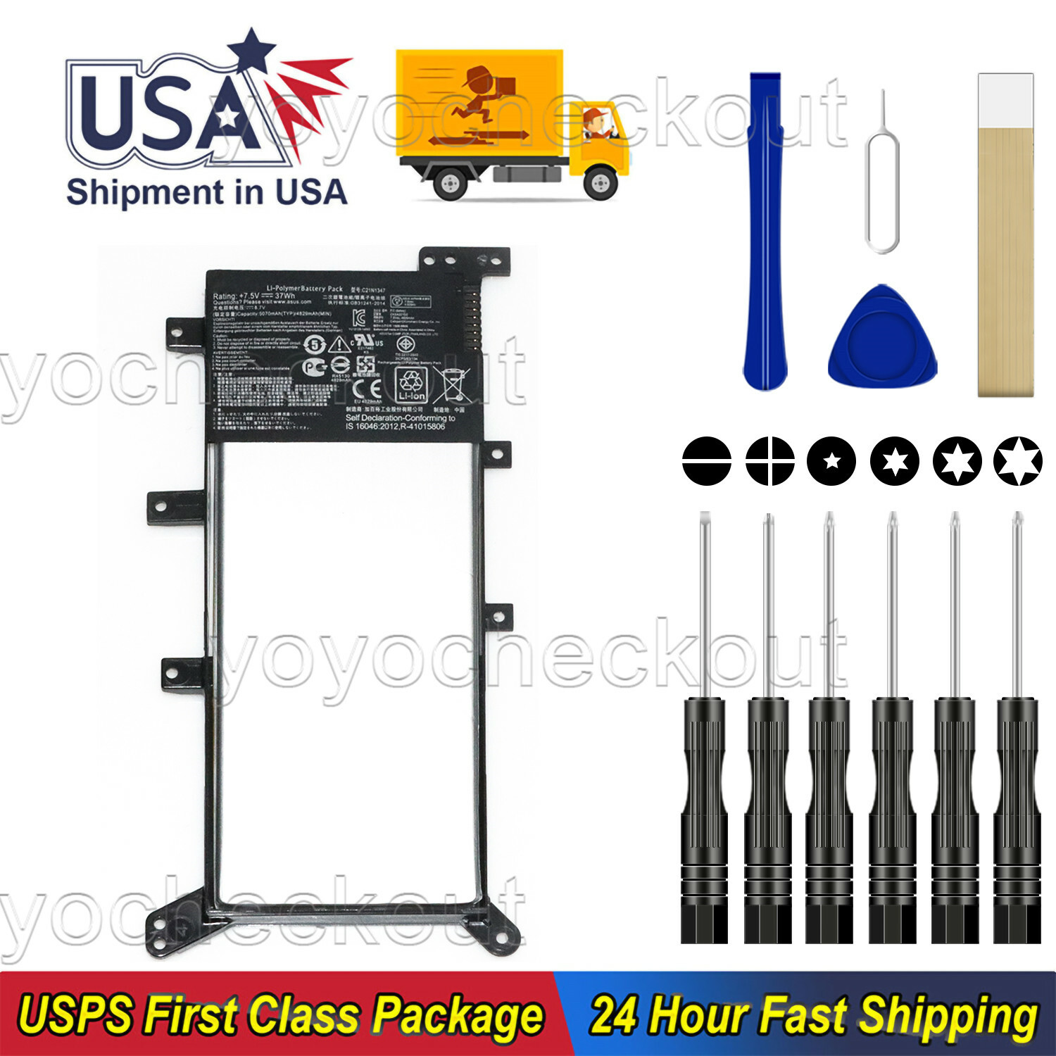 New C21N1347 Battery For Asus Laptop A556 A556U R556 R556L FL5500L USA Shipping