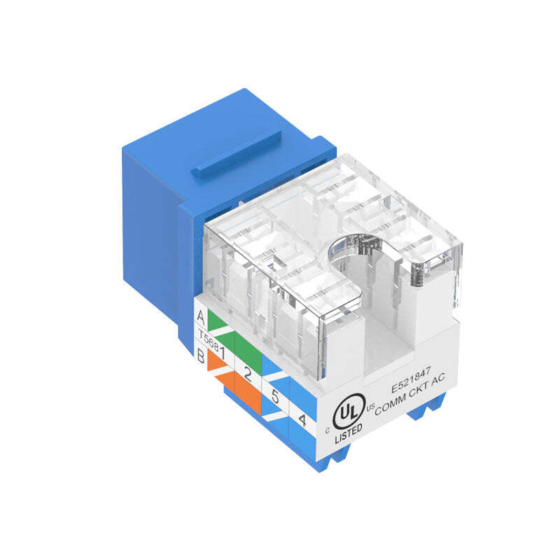 5-Pack of VCE VCELINK UL Listed CAT6 RJ45 Keystone Jack 8P8C NEW. BLUE.