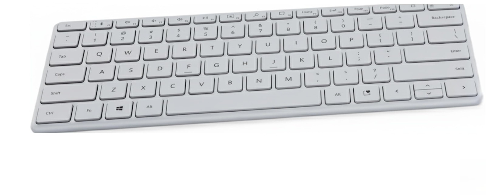 Microsoft Designer Compact Keyboard - Slim Portable Wireless Bluetooth Keyboard