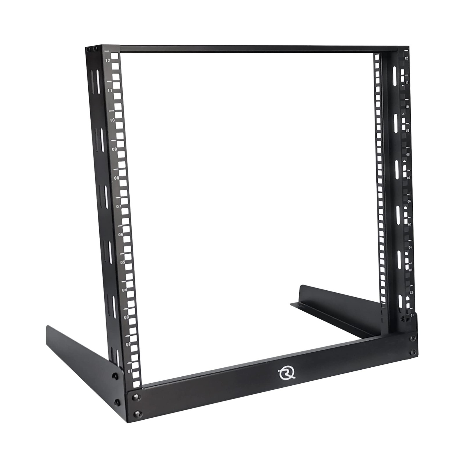 12U Desktop Rack for Audio & Network Devices 19 Inch 2 Post Open Frame Shelf