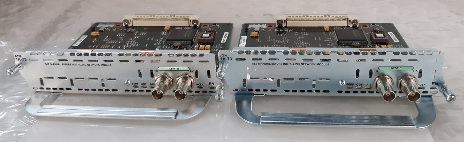 Pair of Cisco NM-ATM-1A-T3 Network Module Cards