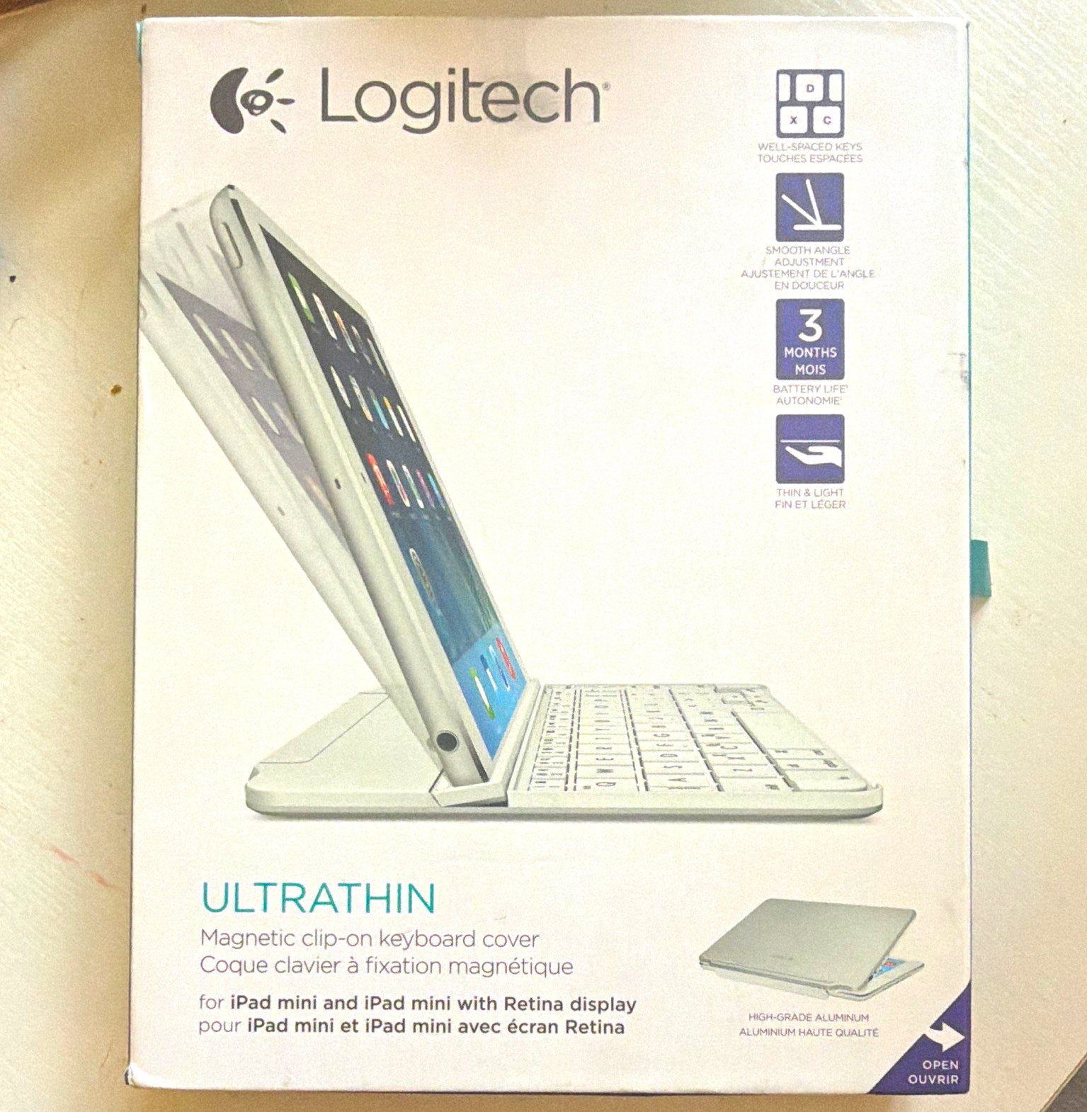 Logitech Ultrathin Bluetooth Magnetic Keyboard iPad mini Silver 920-006260