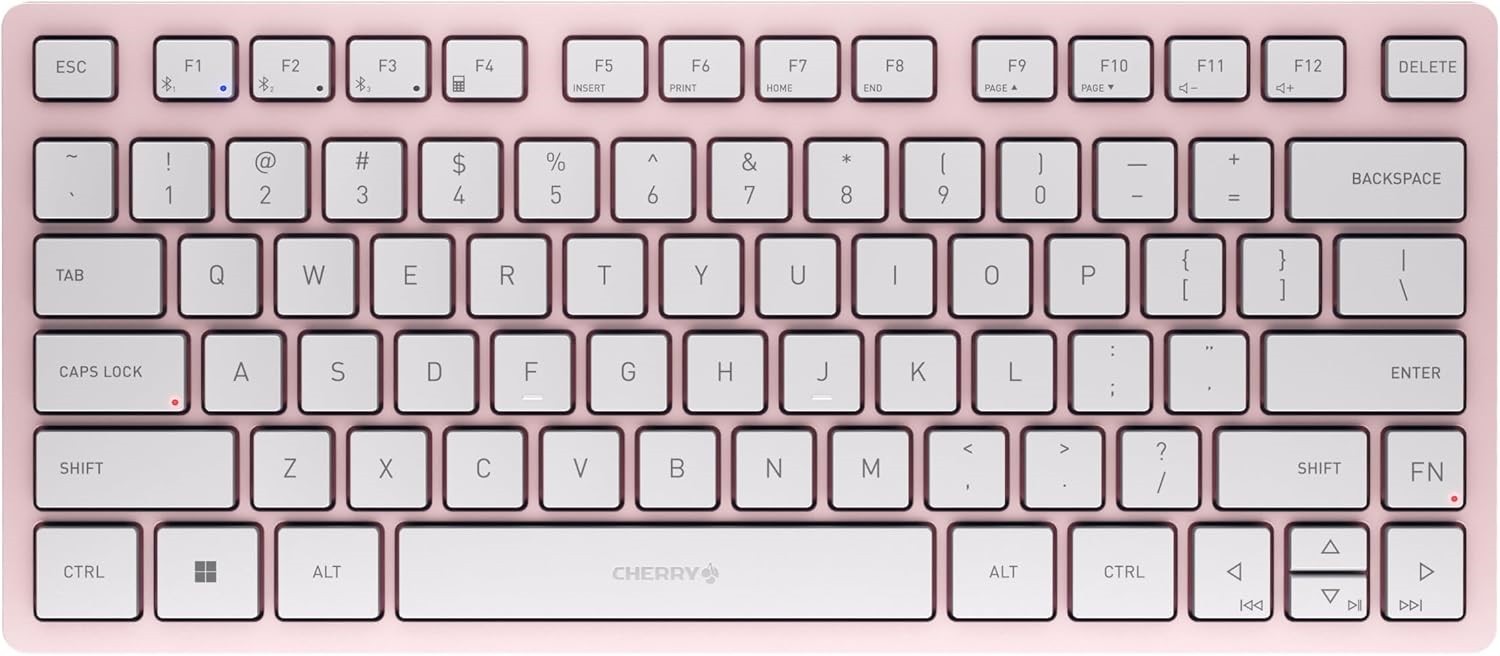 Cherry KW 7100 MINI BT Compact Wireless Keyboard Cherry Blossoms