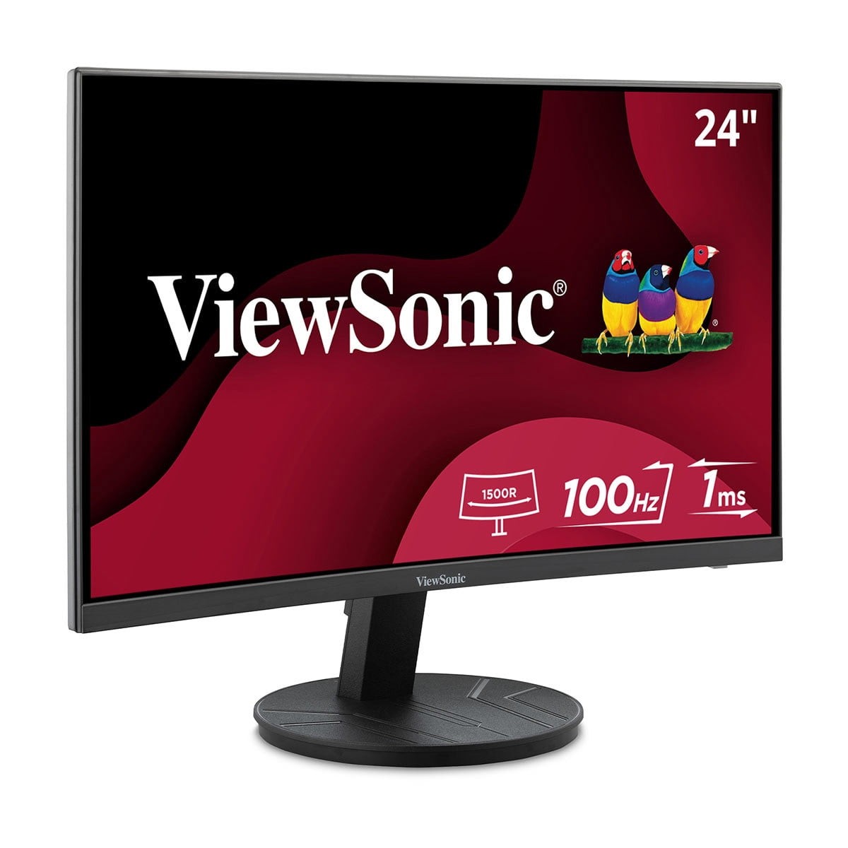 ViewSonic VA2416C 24 Inch Curved Monitor, 1500R Curvature, Full HD 1080p IPS,