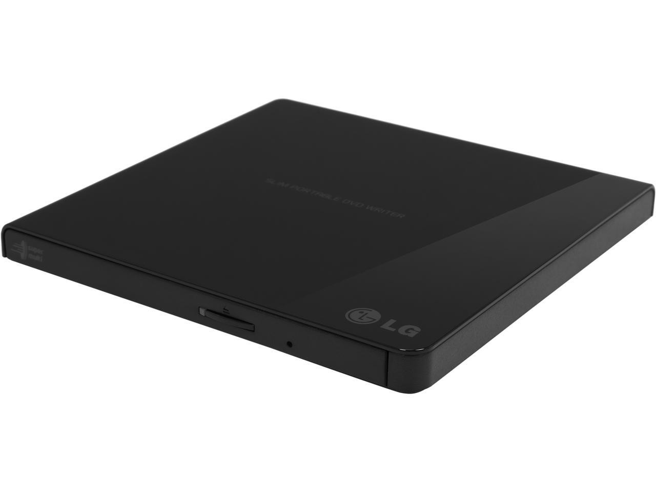 LG External CD/DVD Rewriter With M-Disc Mac & Surface Support (Black) - Model GP