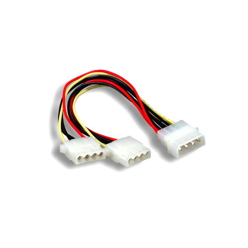 10x 8in Computer Internal Power Y-Cable 5.25in Molex 4Pin LP4 Male to 2xFemale