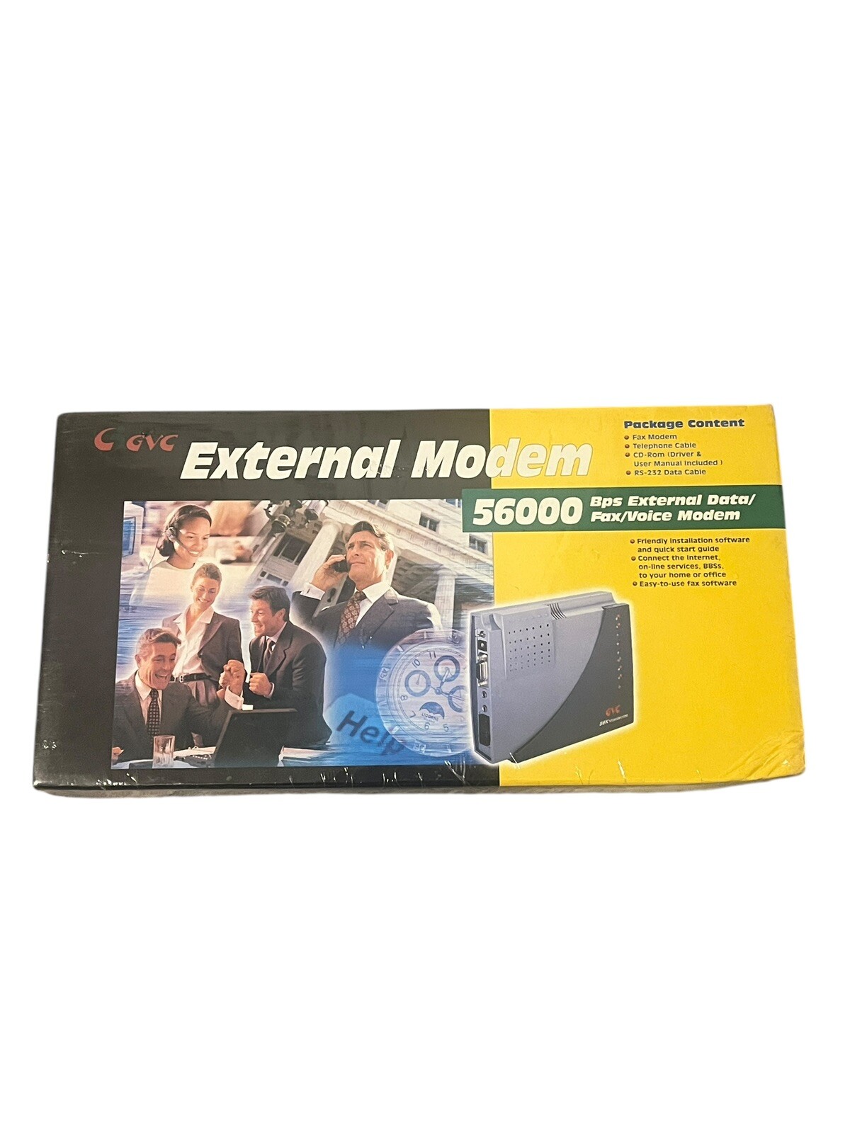 GVC External Modem 56000 Bps External Data/Fax/Voice