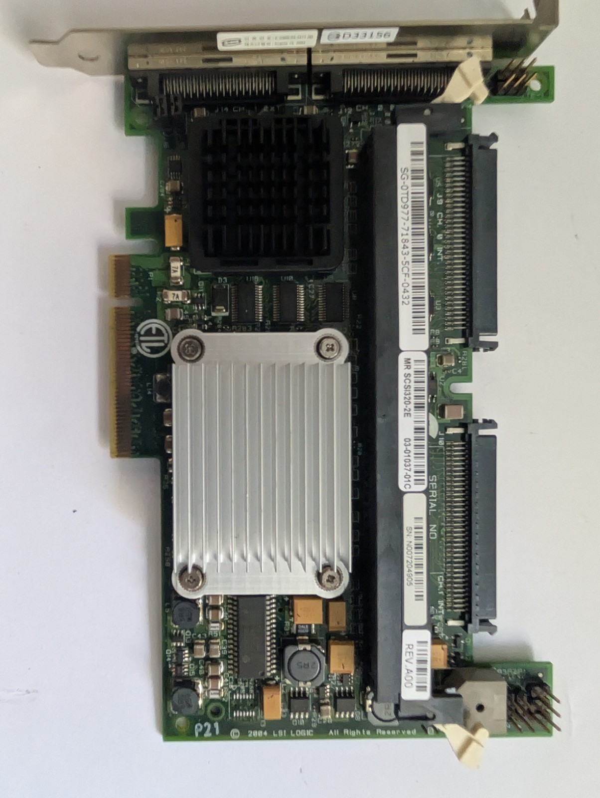 1pc DELL Server Adapter PERC 4E/DC PCIE SCSI RAID Card