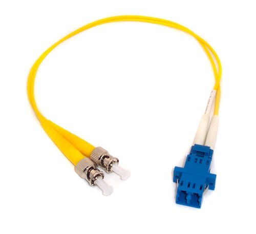1FT Fiber Optic Adapter Cable LC F ST M Singlemode 9/125 Duplex Patch Cable