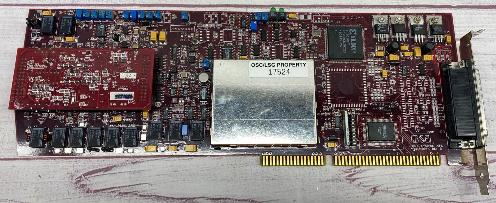Berg Systems BSI 4400PF10 Rev. D Tunable Bit Sync PCM VME Control Card