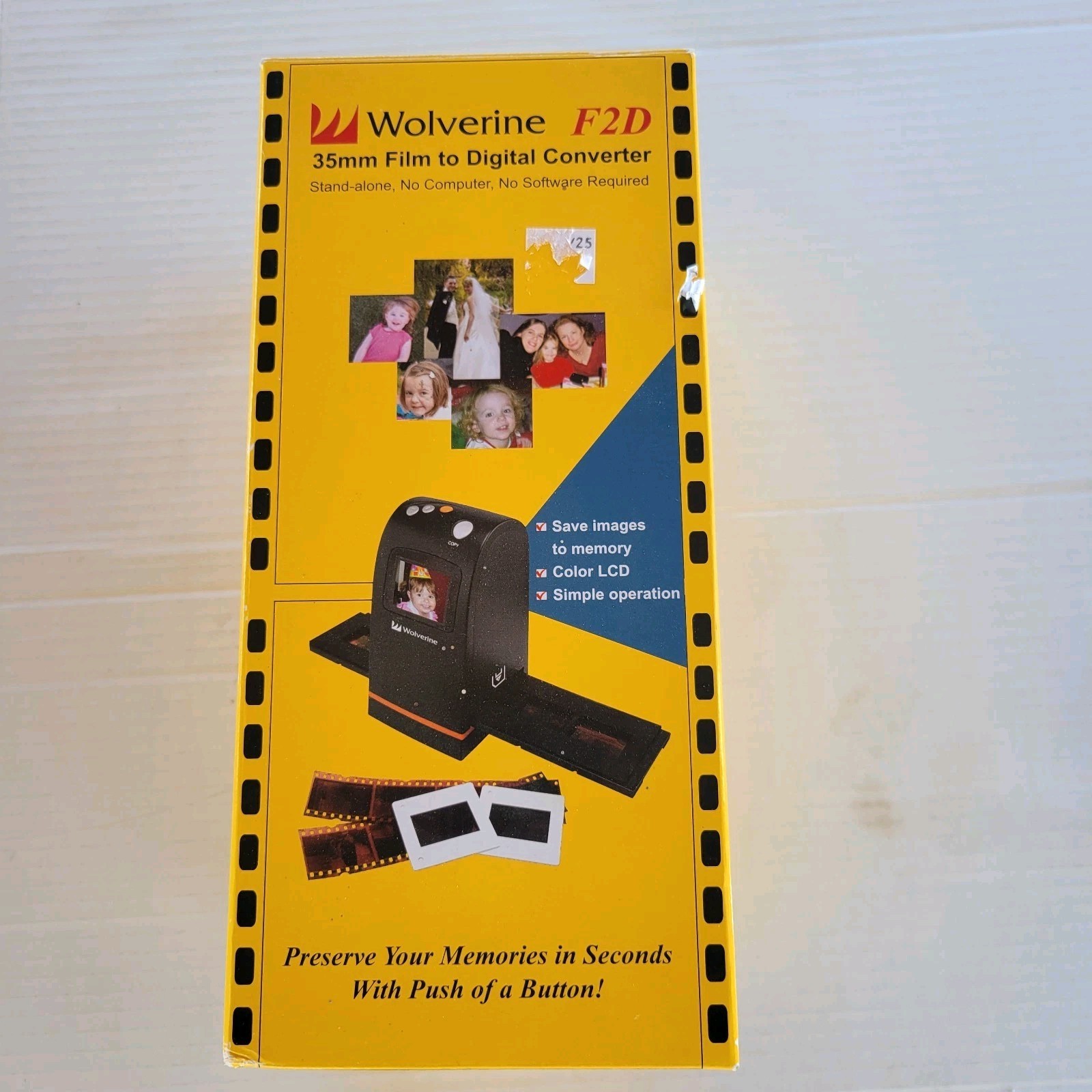 Wolverine Data F2D F2D200 Slide & Film Scanner No Software Needed New In Box