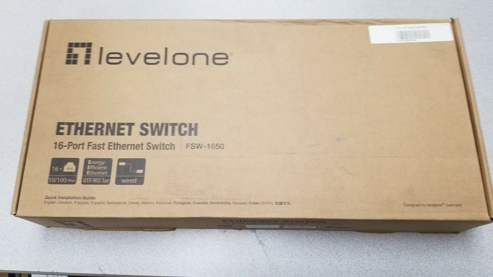 LEVEL ONE FSW-1650 16-PORT FAST ETHERNET UNMANAGED SWITCH NEW