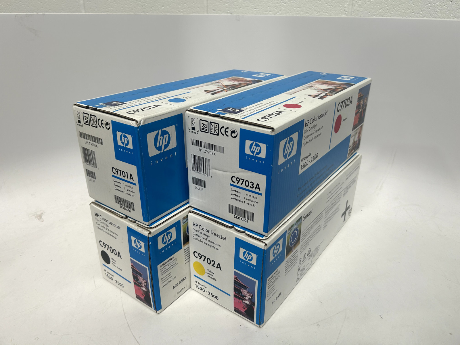 Genuine HP Color LaserJet Complete Toner Set C9700A C9701A C9702A C9703A C,M,Y,K