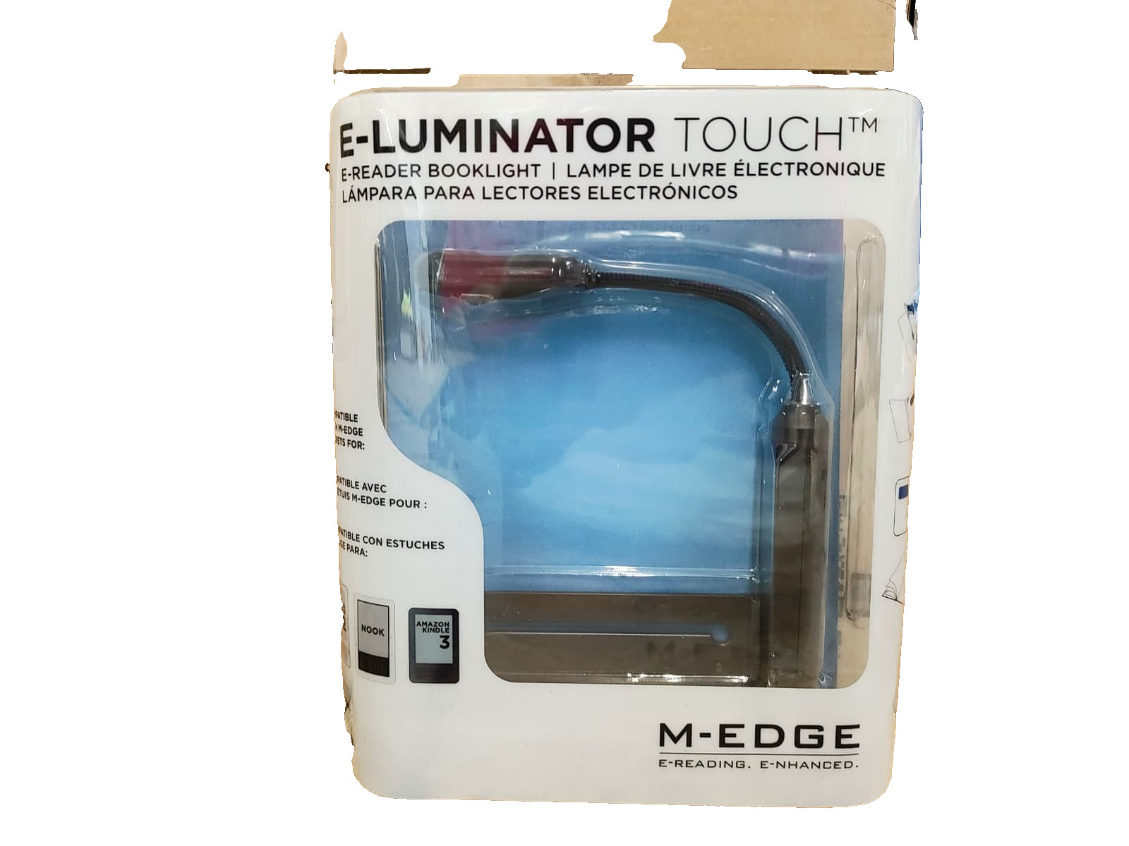 M-Edge E-Luminator Touch LED Book Light for Kindle Kobo Nook eReader NEW (12B-B1
