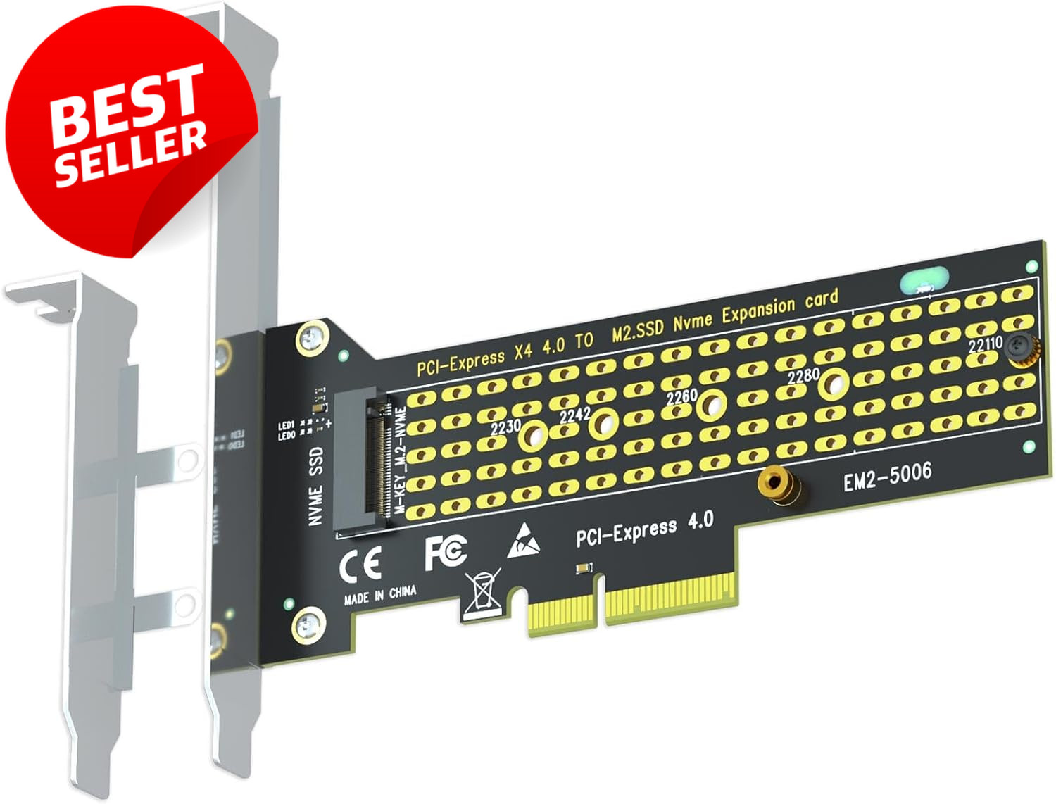PA22110 M.2 NVMe PCIe 4.0 X4 Adapter 22110 SSD Expansion Card - US
