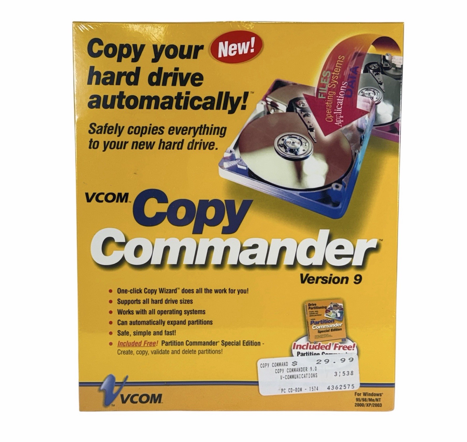 VCOM Copy Commander Version 9 PC Software - New Sealed in Retail Box