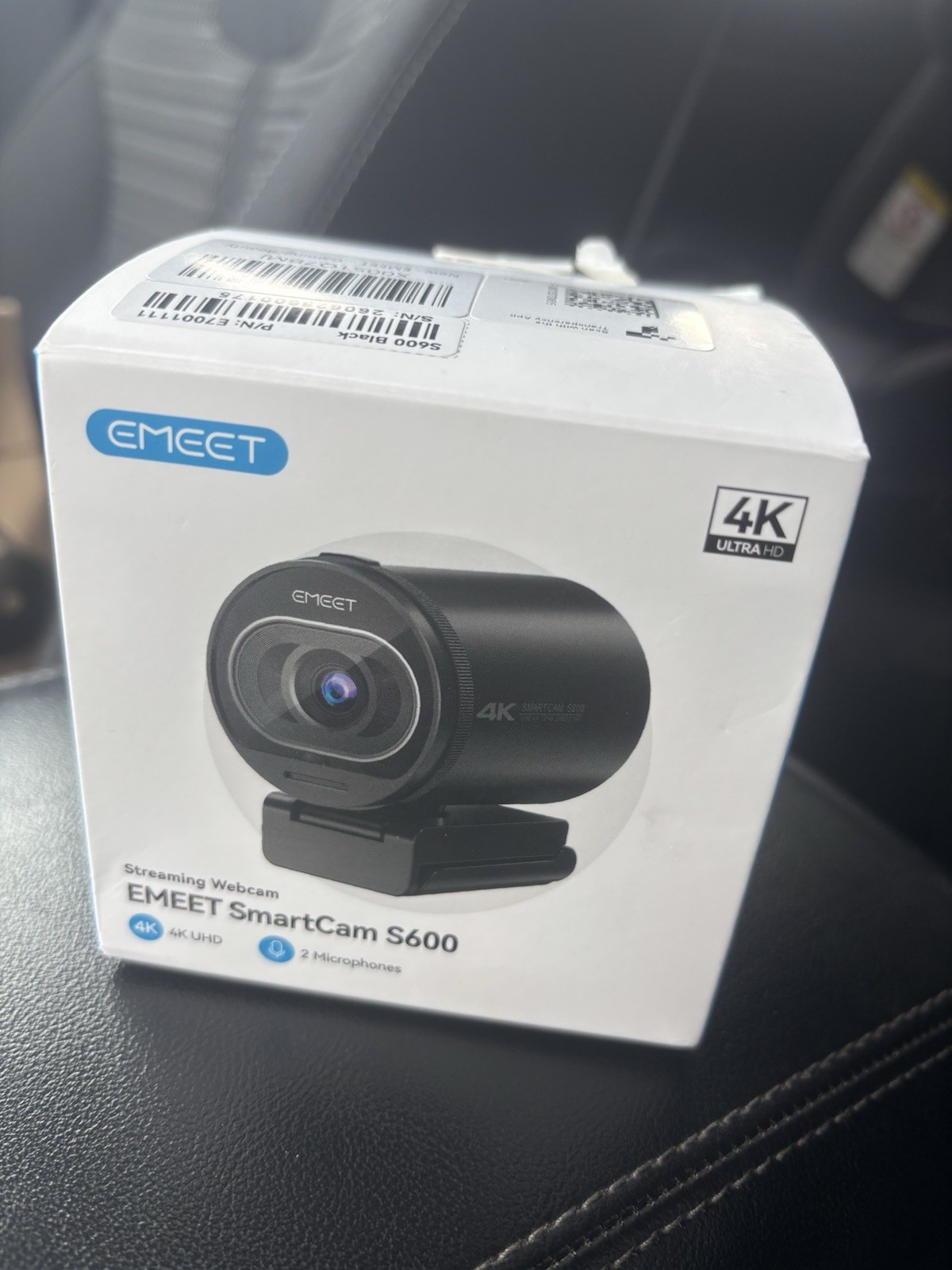 EMEET SmartCam S600 4K UHD Streaming Webcam Dual Microphone Open Box