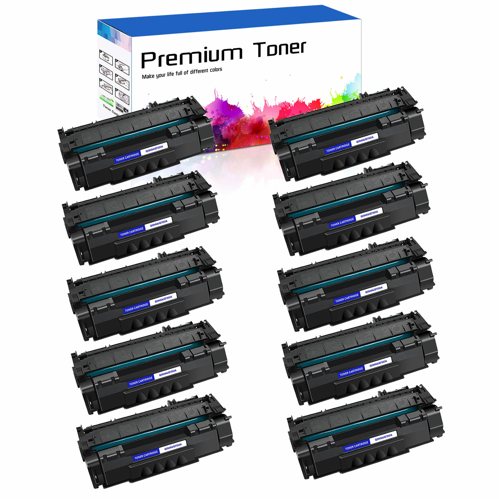 10PK Q5949A Toner Compatible For HP 49A LaserJet 1160LE 1320T 1320NW 3390 3392
