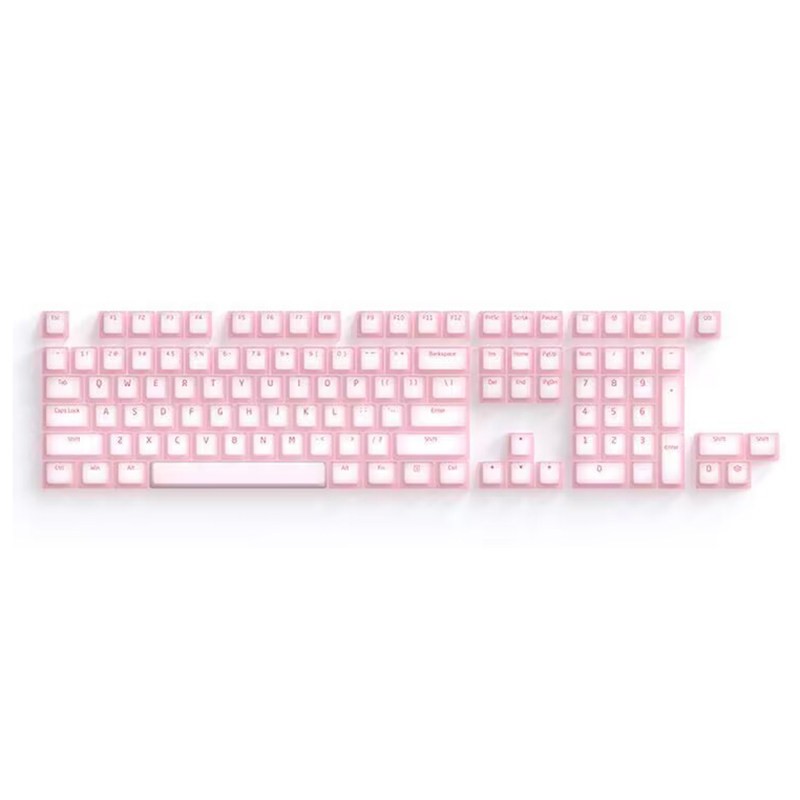 Mechanical Keyboard Keycaps Pink Jelly PBT Translucent Jade Custom 113 Keys