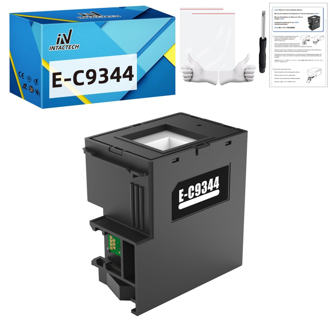 IN INTACTECH C9344 Maintenance Box for Epson ET-2840 ET-4810, 1-Pack