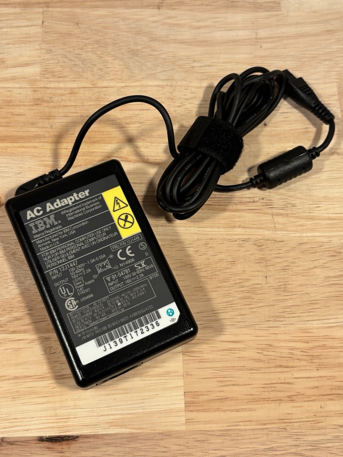 ⭐️Vintage IBM AC Adapter 16V 2.2A⭐️Model 12J1447⭐️RARE⭐️