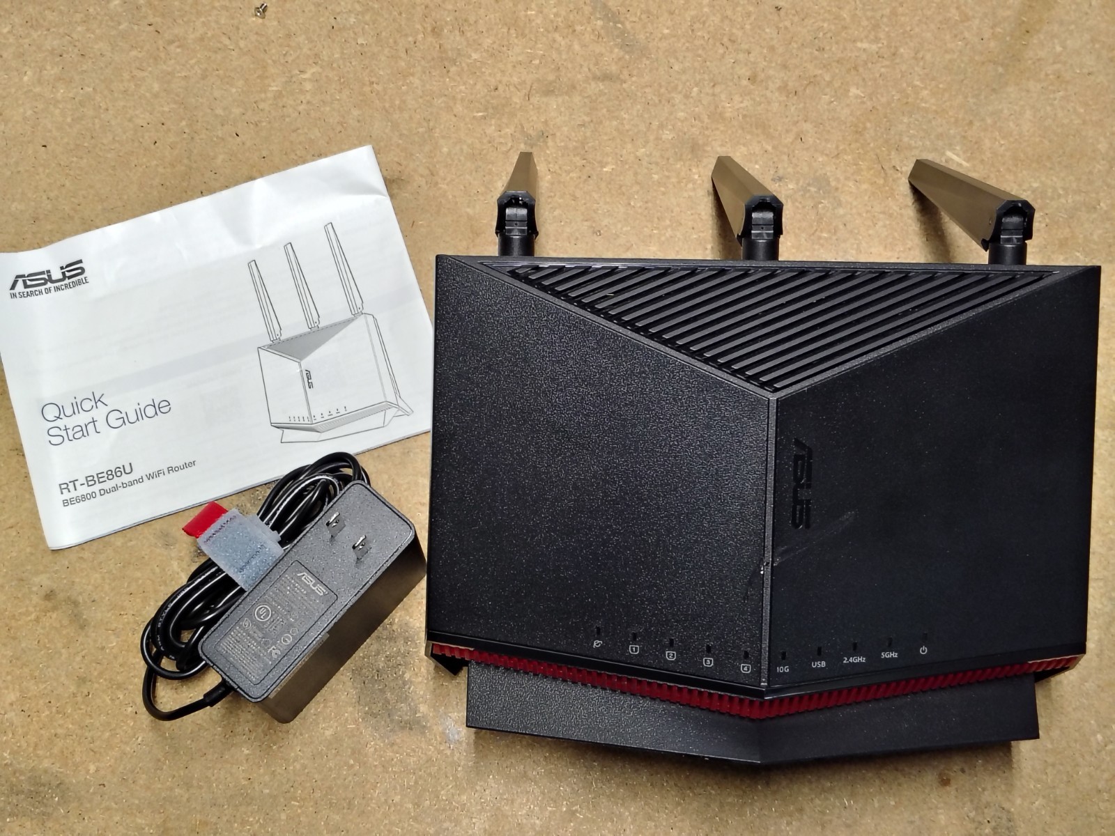 ASUS RT-BE86U Dual-Band Router, 10G WAN, 4 LAN Ports, USB 3.0, Wi-Fi 7