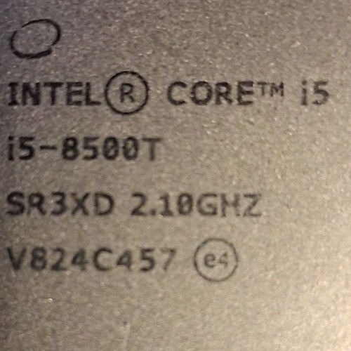 Intel core i5-8500T CPU