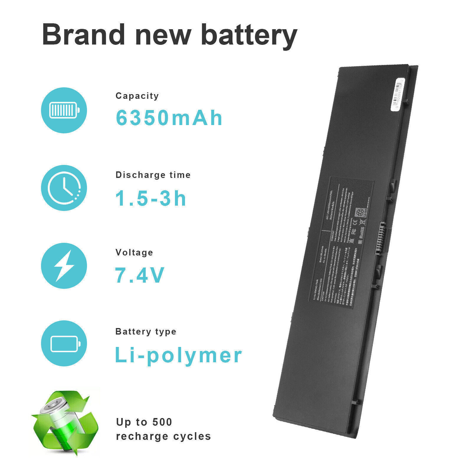 LOT 34GKR PFXCR 3RNFD Battery For Dell Latitude E7440 E7450 E7420 47Wh FAST