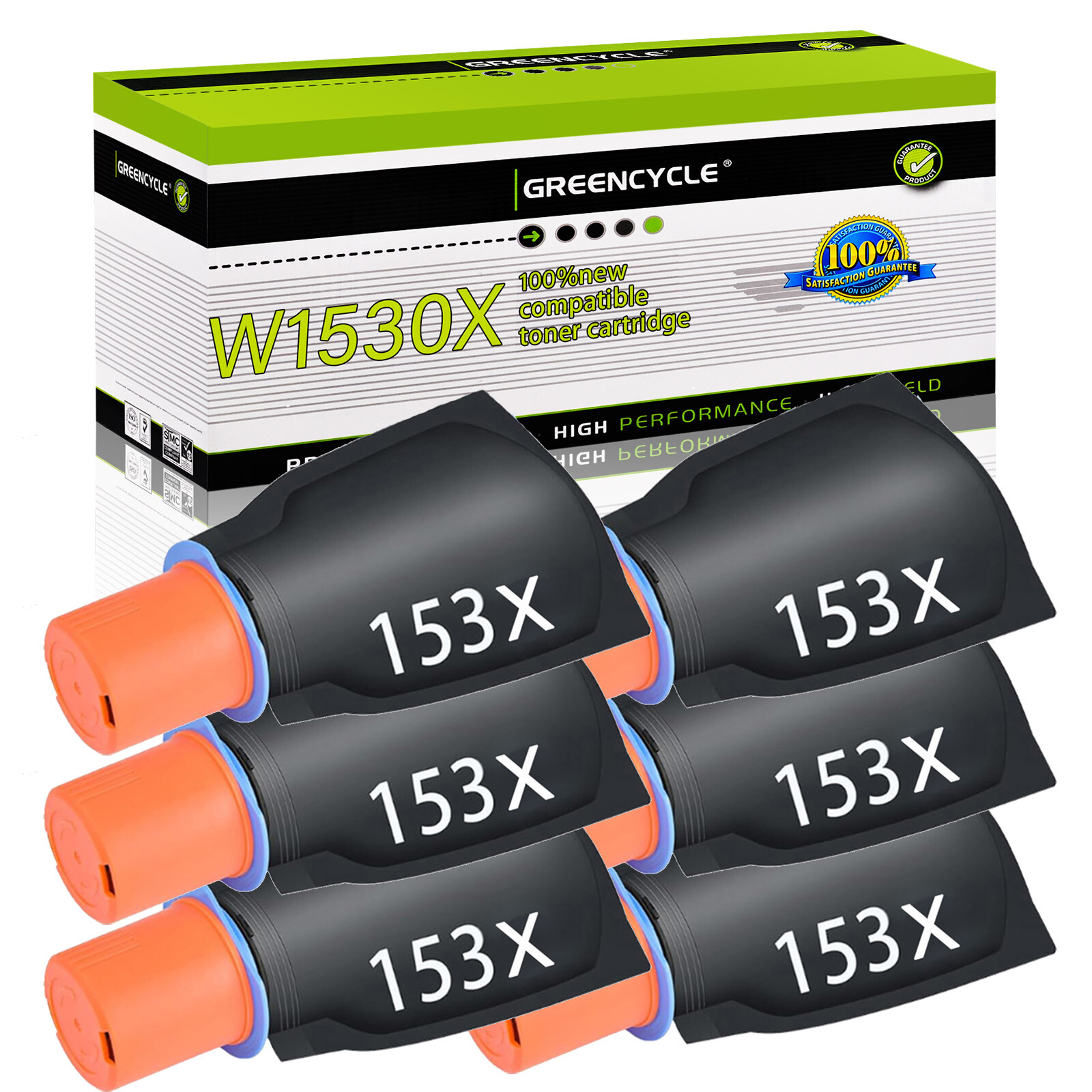 6PK Compatible HP 153X Toner Reload Kit for Laserjet Tank 2504dw MFP 2604sdw