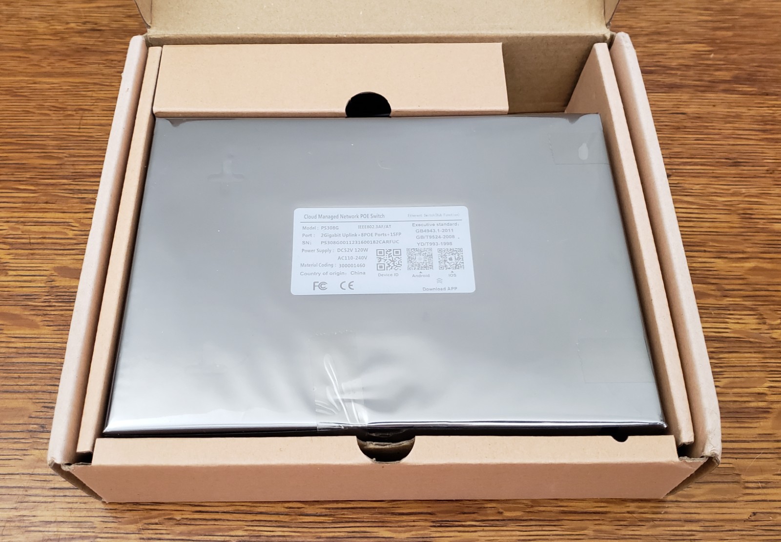 Goalake PS308G 8-Port PoE Network Switch Cloud Managed Gigabit 120W Open Box