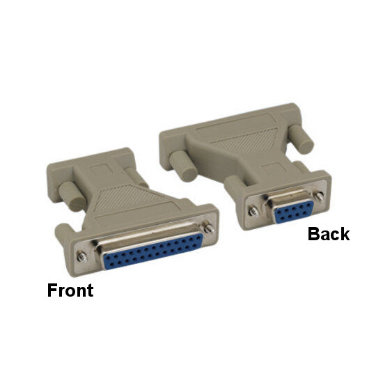 [x10] DB9 Female to DB25 Female AT Modem Adapter Converter RS232 Shielded Molded