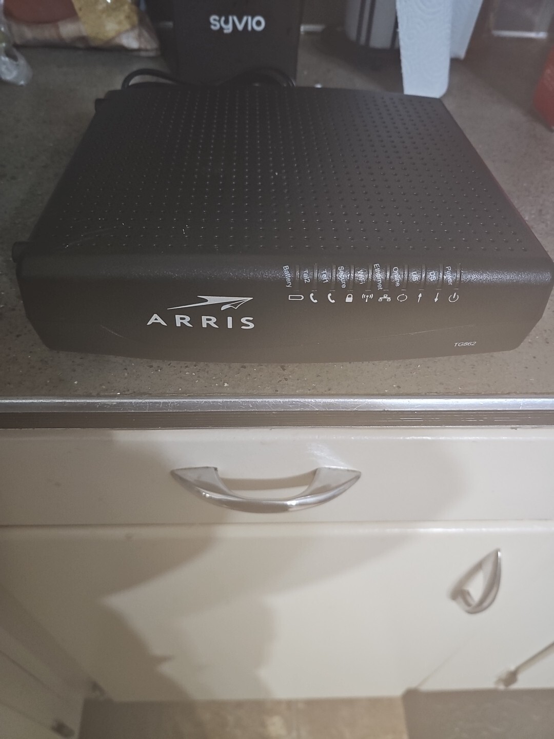 Arris TG862G Wireless DOCSIS 3.0 Cable Gateway 4-Port Router Modem w/Power Cord
