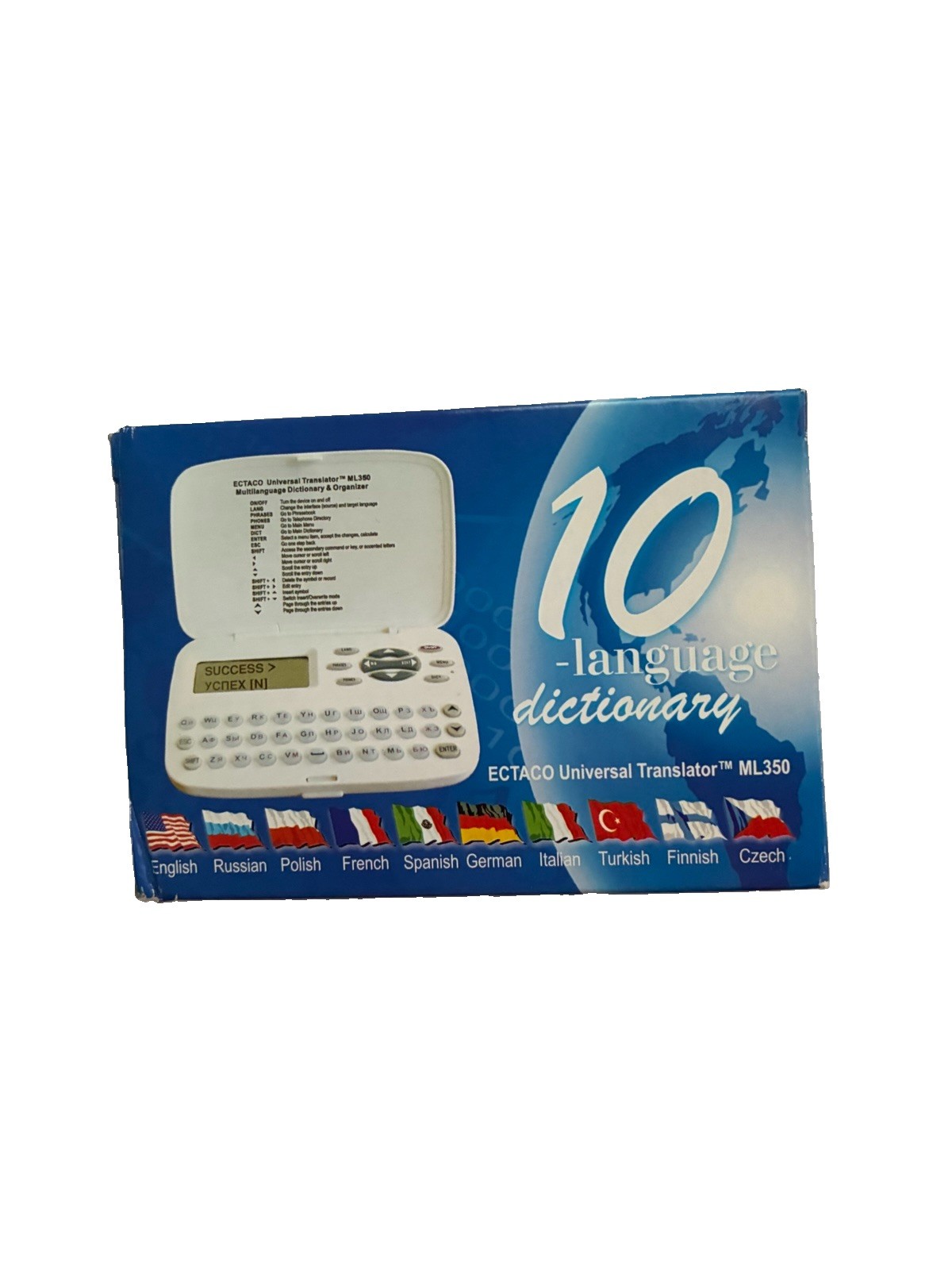 NEW ECTACO Universal Translator ML350 10 Language Dictionary