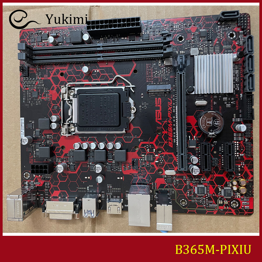 FOR ASUS B365M-PIXIU DDR4*2 Socket 1151 32GB Intel mATX Motherboard Test OK