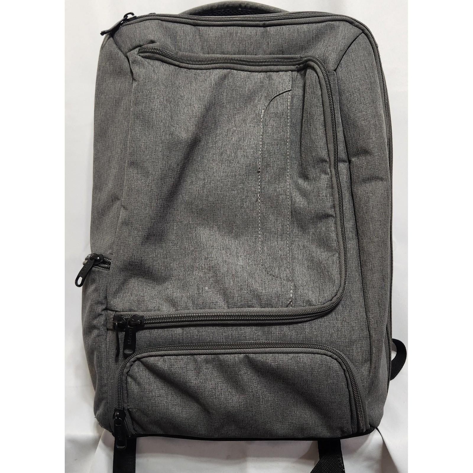 eBags Professional Slim Laptop Backpack Gray Heathered Commuter Bag EB2146-16
