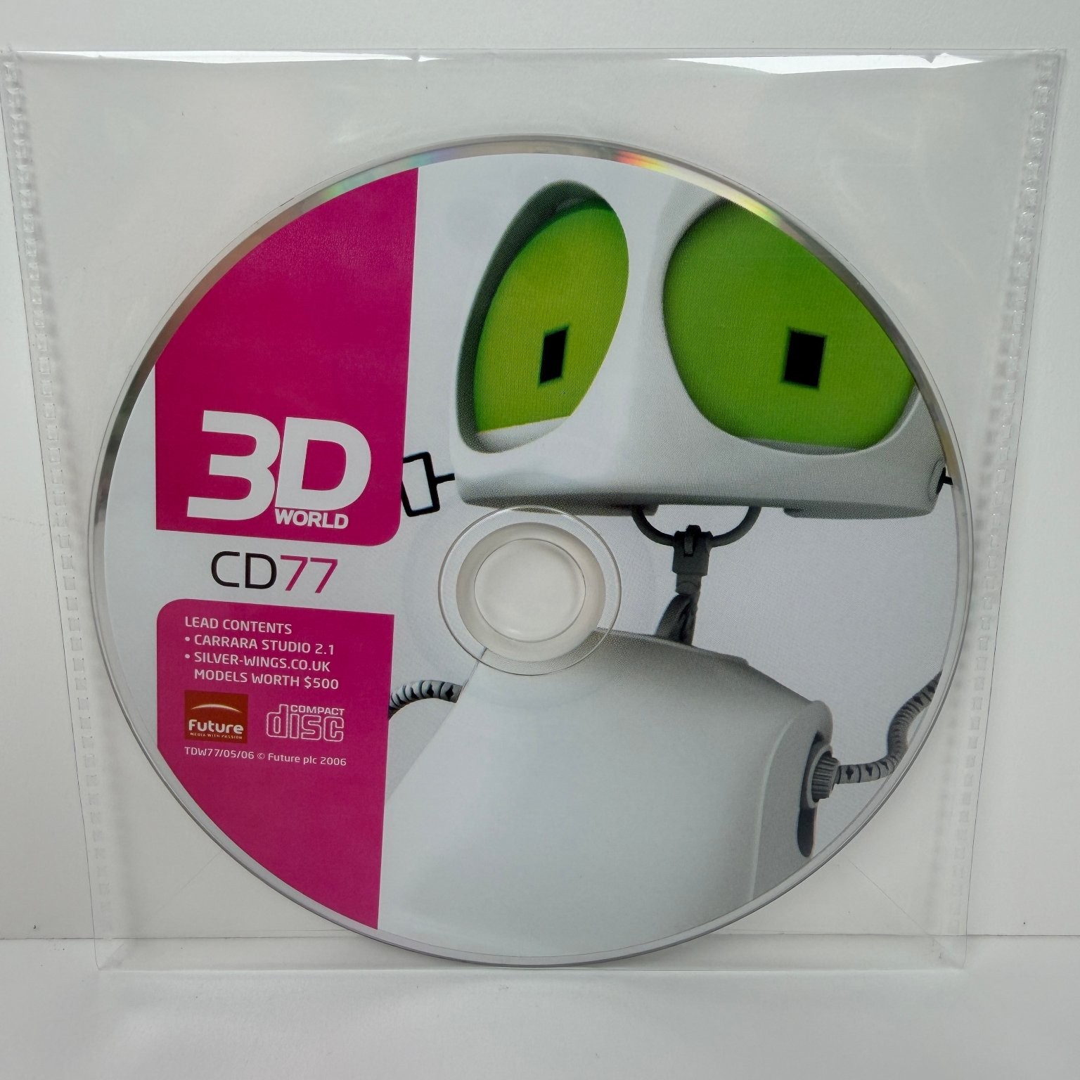 3D World Magazine CD 77 - Carrara Studio 2.1 Software & 3D Models Vintage