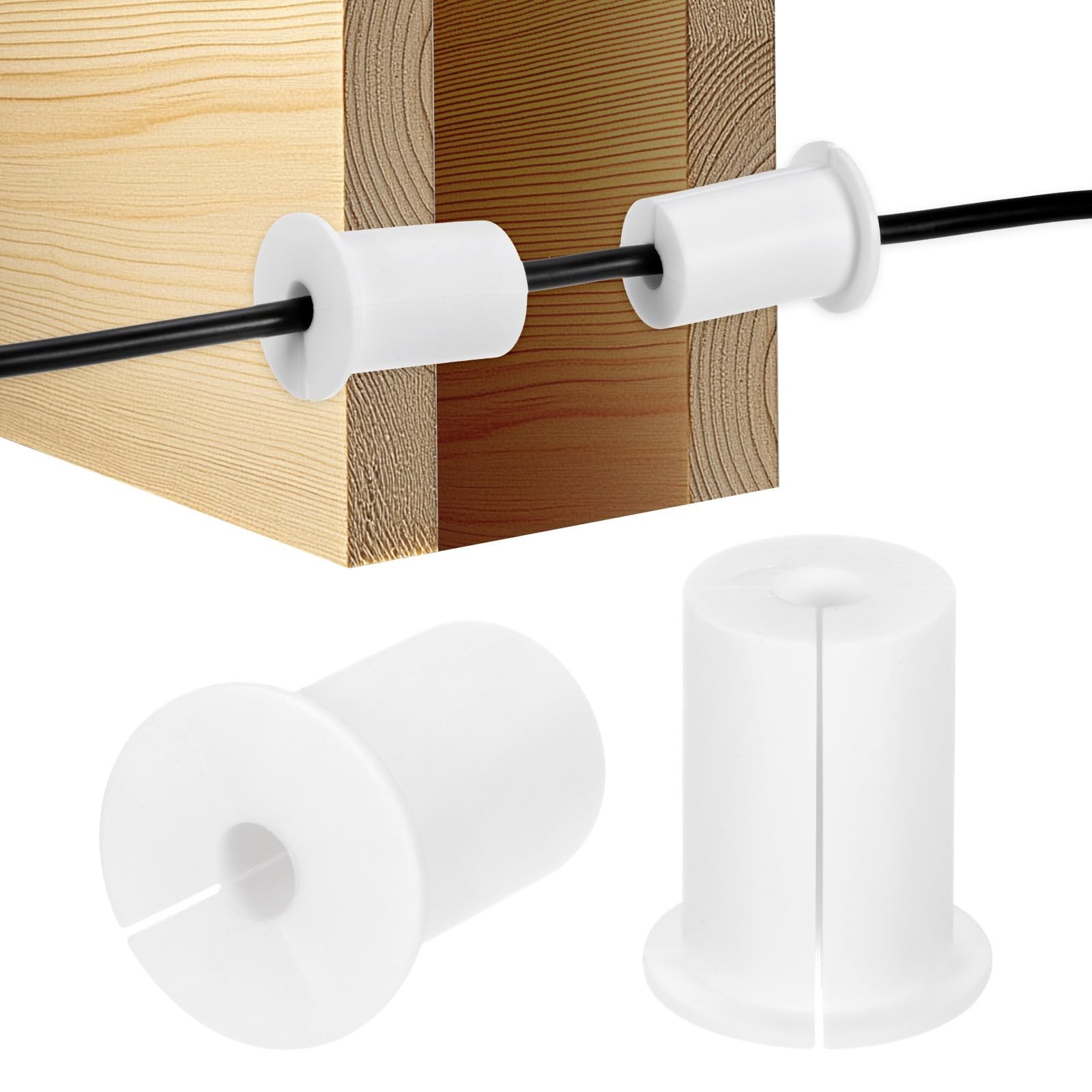 M METERXITY 2-Pack Cable Routing Kit, for 1 Inch Wall Hole Silicone Feed Thro...