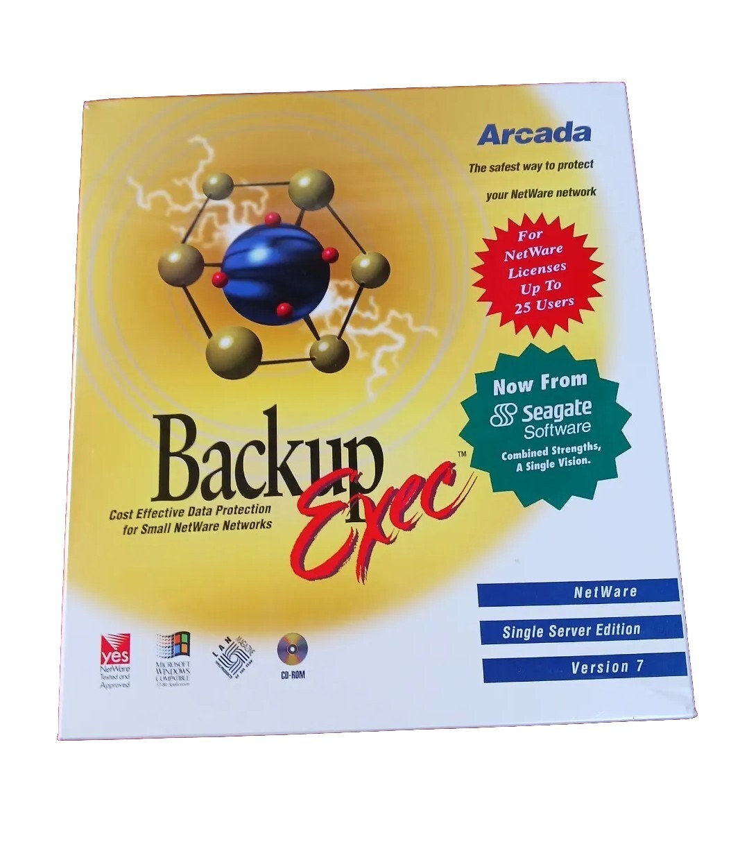 Arcada Backup Exec Netware Version 7 Vintage New In Box