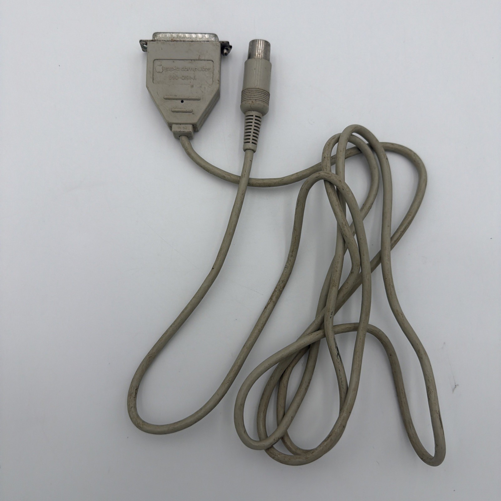 Apple IIc Printer Cable 590-0191-A 5 Pin DIN to DB25 Serial ImageWriter