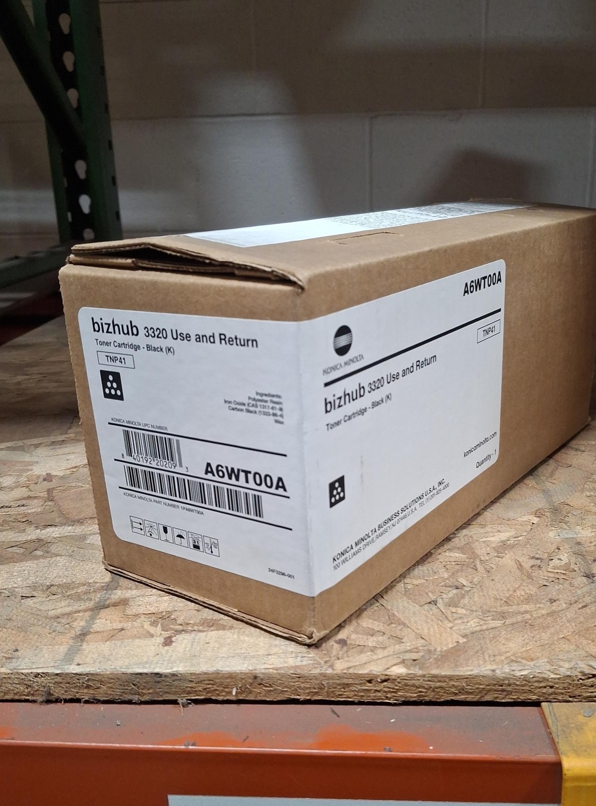 Konica Minolta TNP41/TNP43 (A6WT00F) BLACK OEM Toner Cartridge for Bizhub 3320