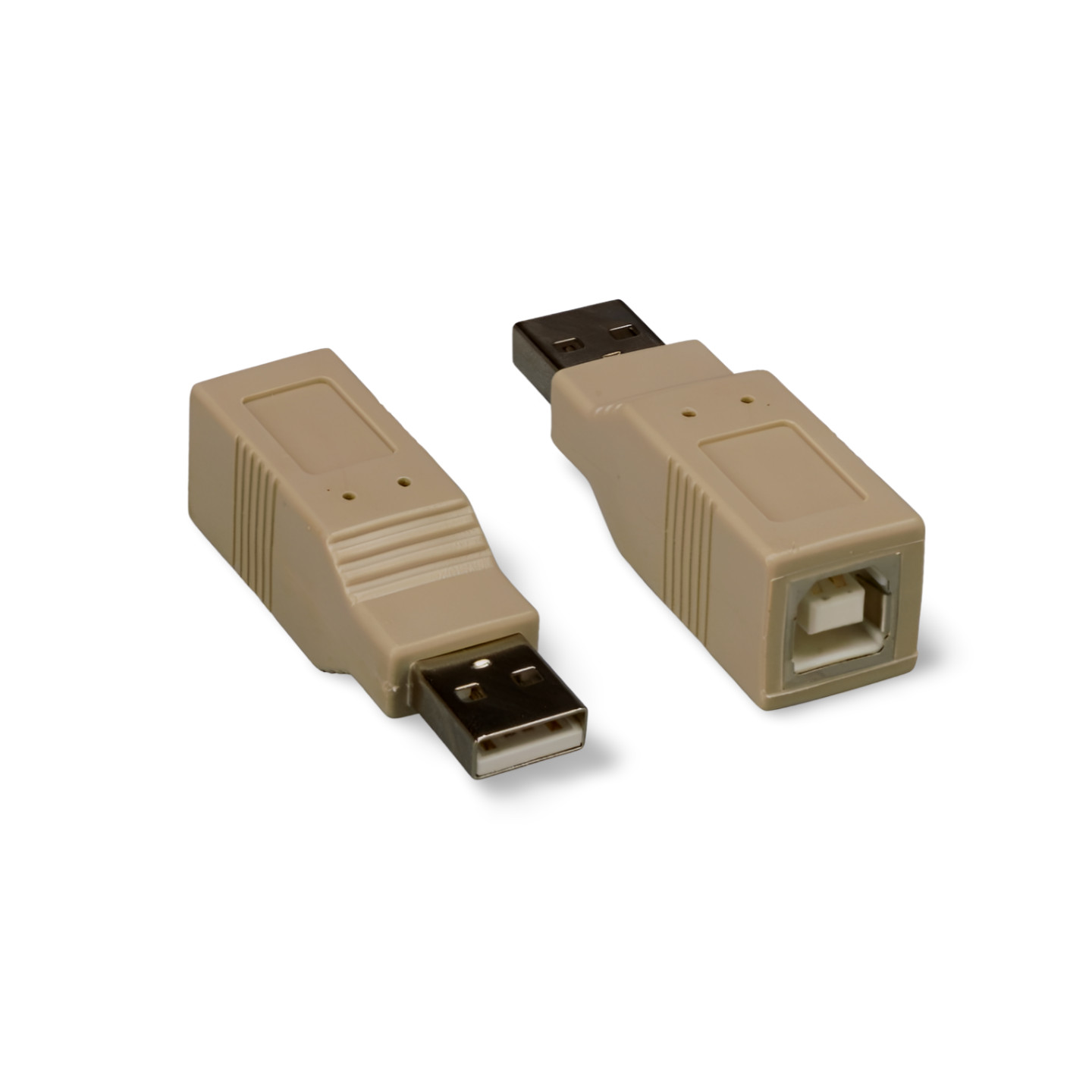 USB Gender Changer Type A Male to Type B Female Adapter - Beige