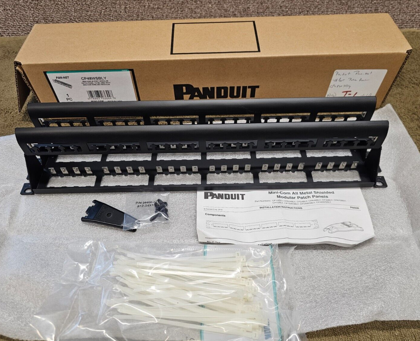 Panduit Pan Net Mini-Com CP48WSBLY 48 Port Modular Patch Panel