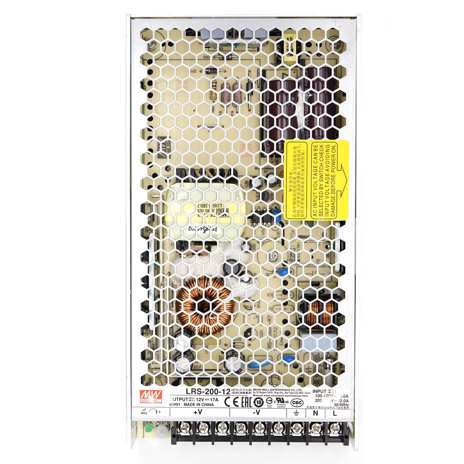 LRS20012 Single Output Switching Mode Power Supply 204W 12VDC 17A 12V
