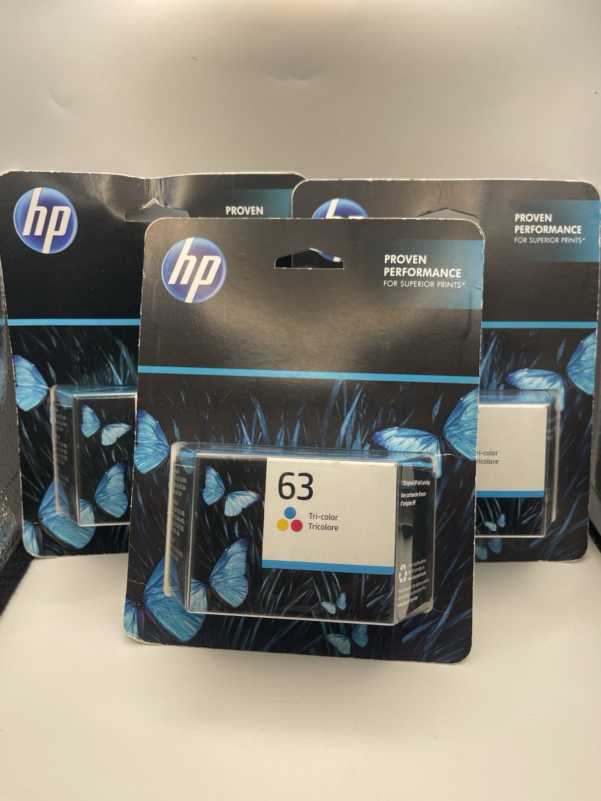 Lot of 3 HP 62 Tri-Color Printer Ink Cartridge OEM GENUINE HP Ink